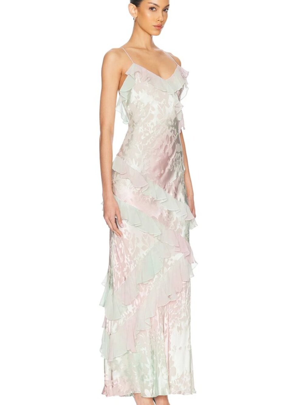LoveShackFancy Rialto Ruffle Maxi Dress in Lilac Spring - Picture 7 of 13